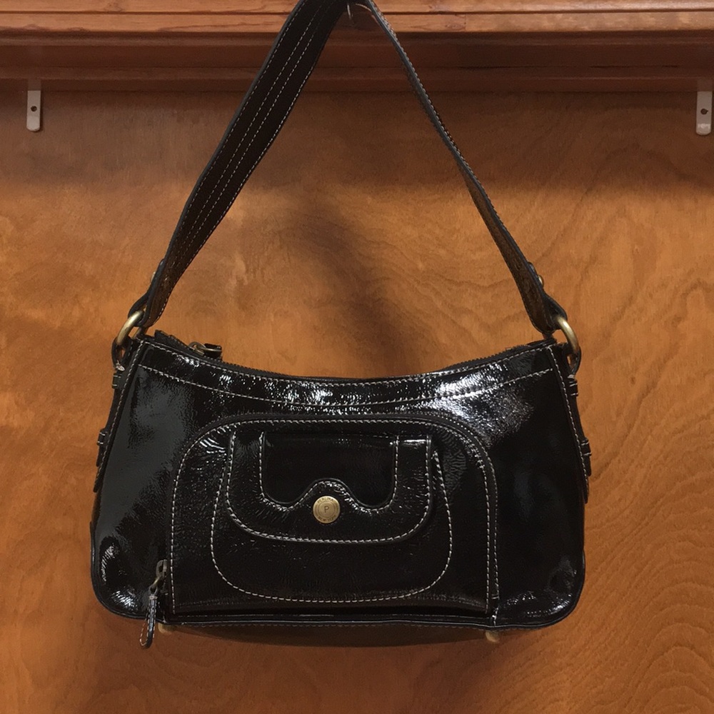 Perlina NY Patent Leather Shoulder Bag. EUC